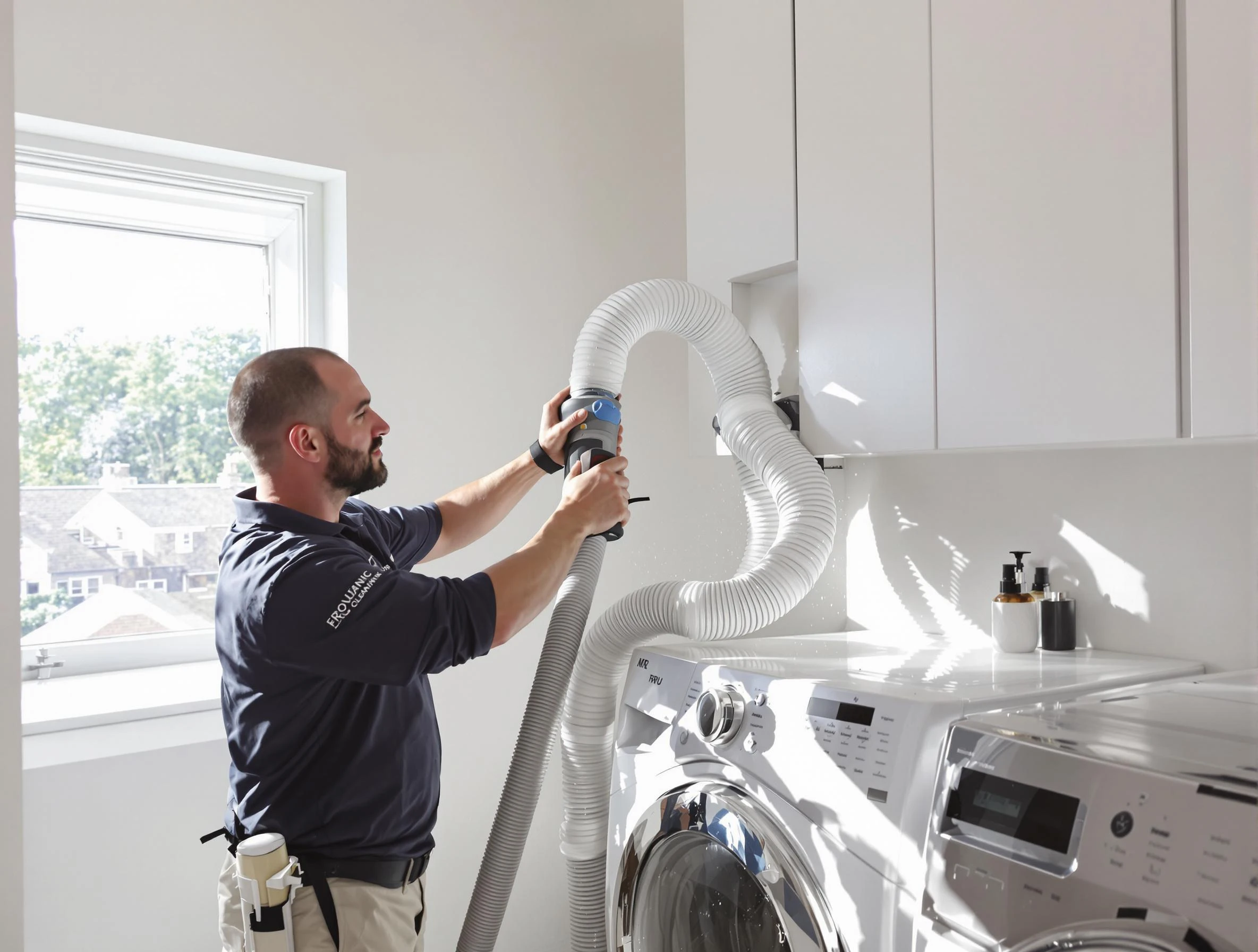 Certified Carefree Dryer Vent Cleaning technician performing dryer vent cleaning in Carefree